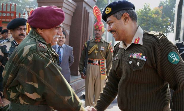 An informal meeting was also held between India and Pakistan of Company Commander level . (Photo: PTI) An informal meeting was also held between India and Pakistan of Company Commander level . (Photo: PTI)